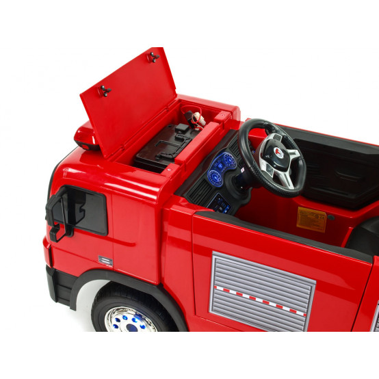 Dětské hasičské auto SX1818 s funkční požární soupravou a svítícím majákem